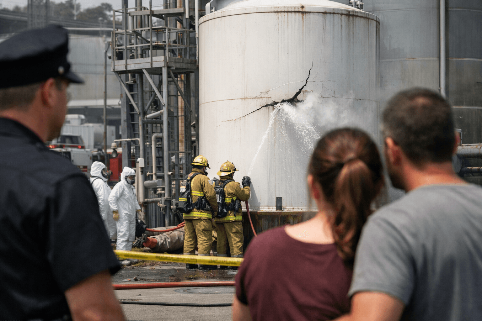 Chemical Tank Crack Eases Pressure, Raises Concerns
