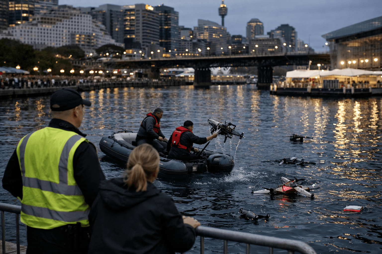 Drones Crash in Sydney Harbour, Raising Safety Concerns