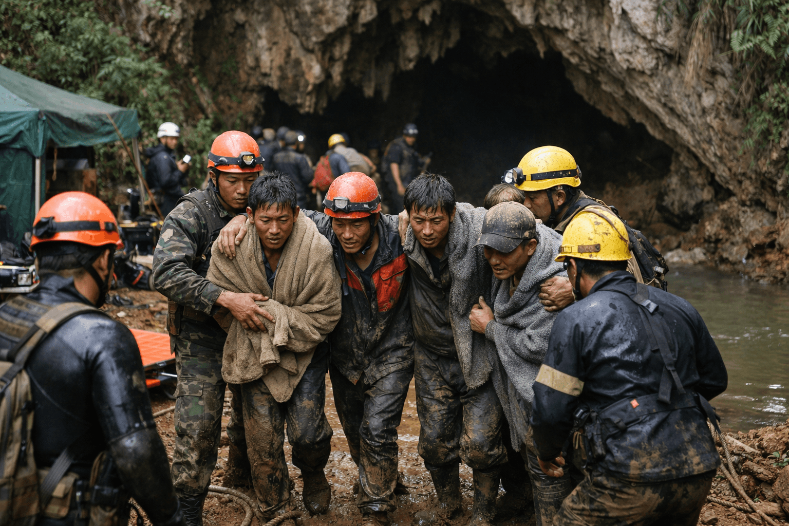 Laos Cave Rescue: Miners Found Alive After Week