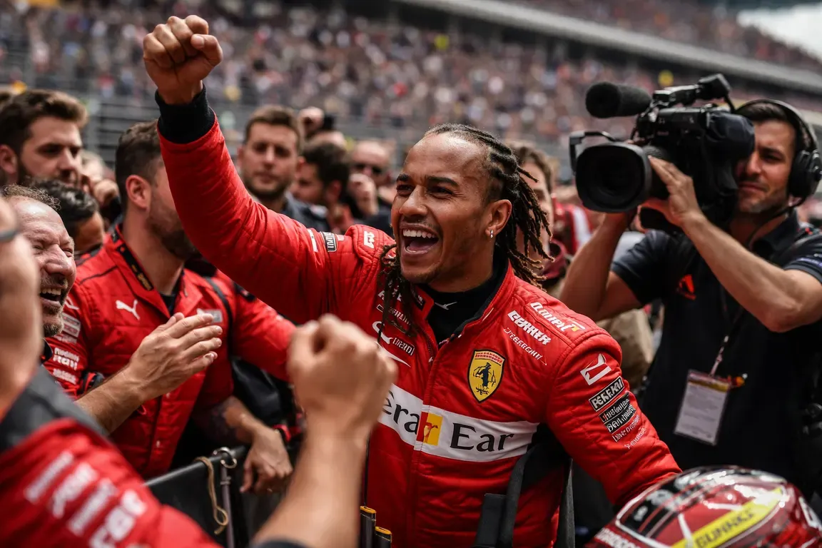 Hamilton Wins Ferrari